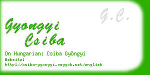 gyongyi csiba business card