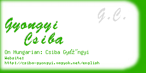 gyongyi csiba business card